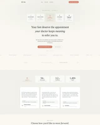 Sole - Podiatry Services Landing Page Template