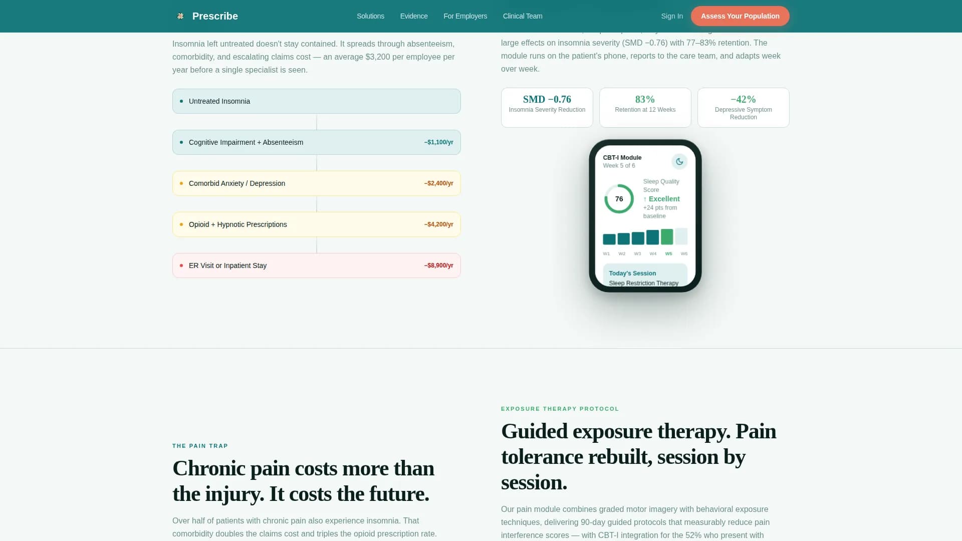 Prescribe - Digital Therapeutics Landing Page Template