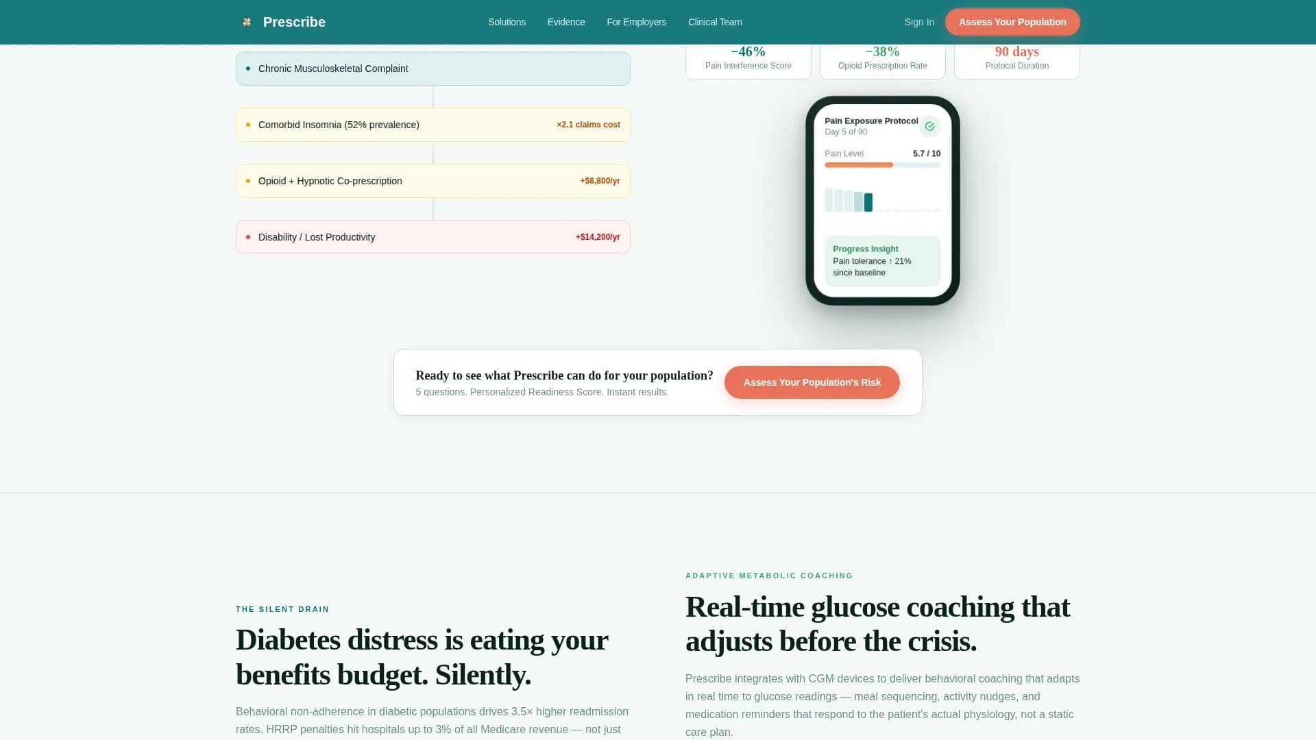 Prescribe - Digital Therapeutics Landing Page Template
