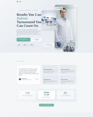 Verify - Testing Laboratory Landing Page Template