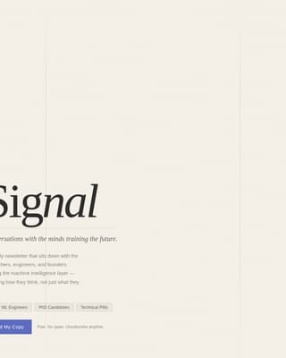 Signal - Compelling AI Newsletter Landing Page Template