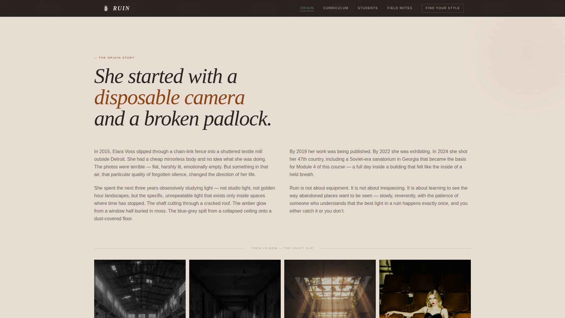 Photography Blog Professional Website Template