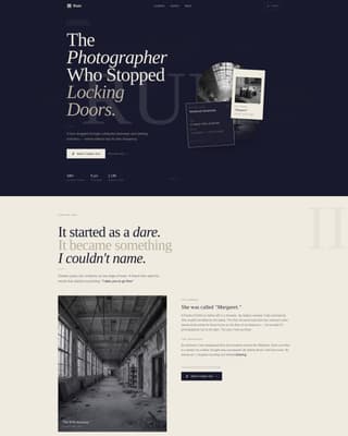 Ruin - Haunting Photography Landing Page Template