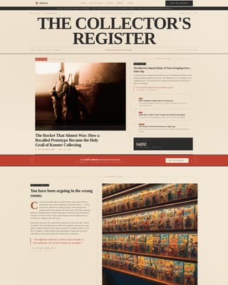 Grail - Editorial Collector Landing Page Template