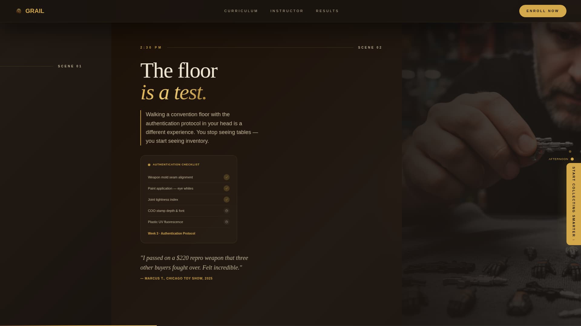 Grail - Cinematic Collector Landing Page Template