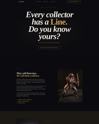 Grail - Cinematic Collector Landing Page Template