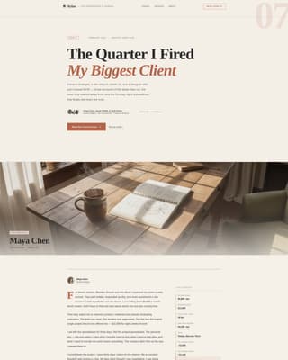 Agency & Freelance Newsletter Specialist Blog Website Template