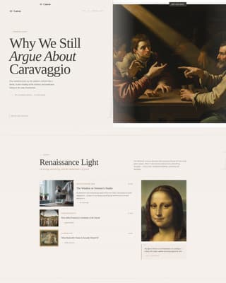 History & Culture Blog Booking Website Template