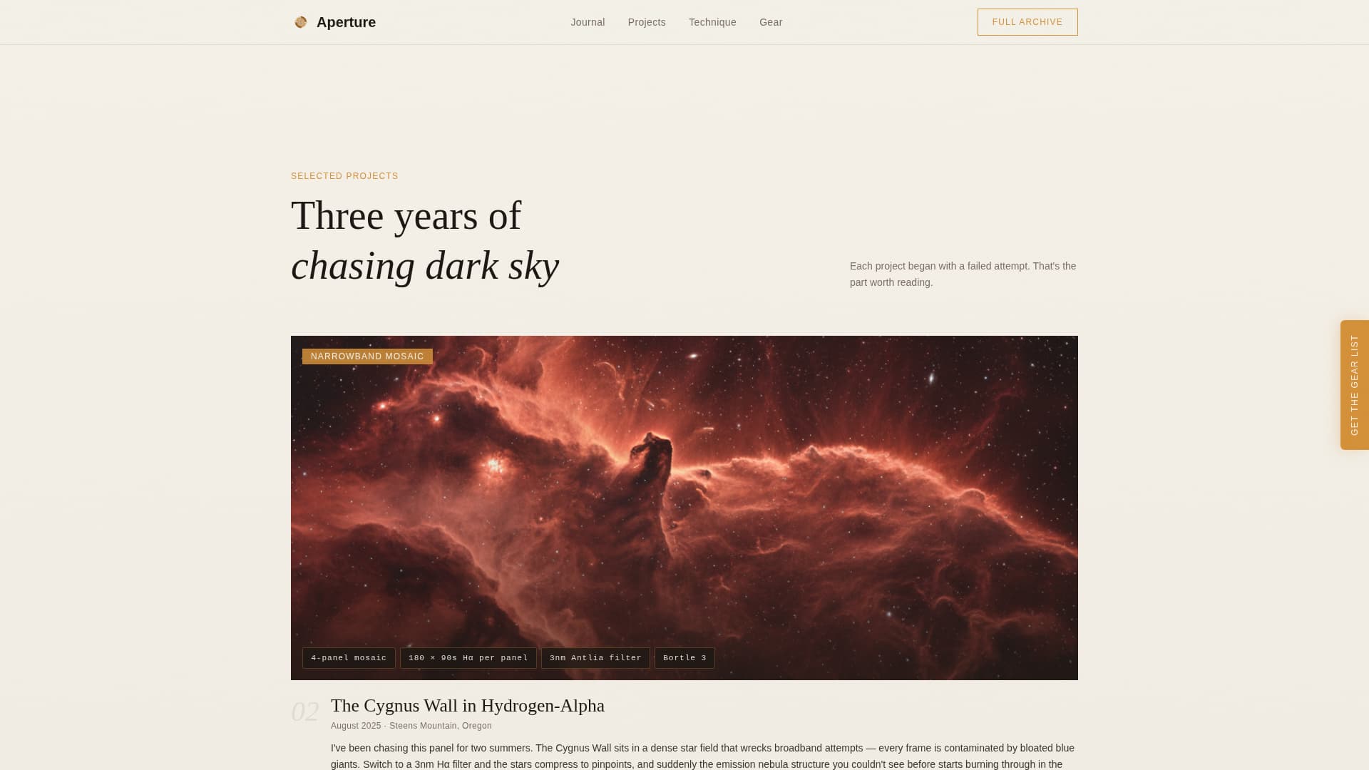 Aperture - Captivating Astrophotography Landing Page Template