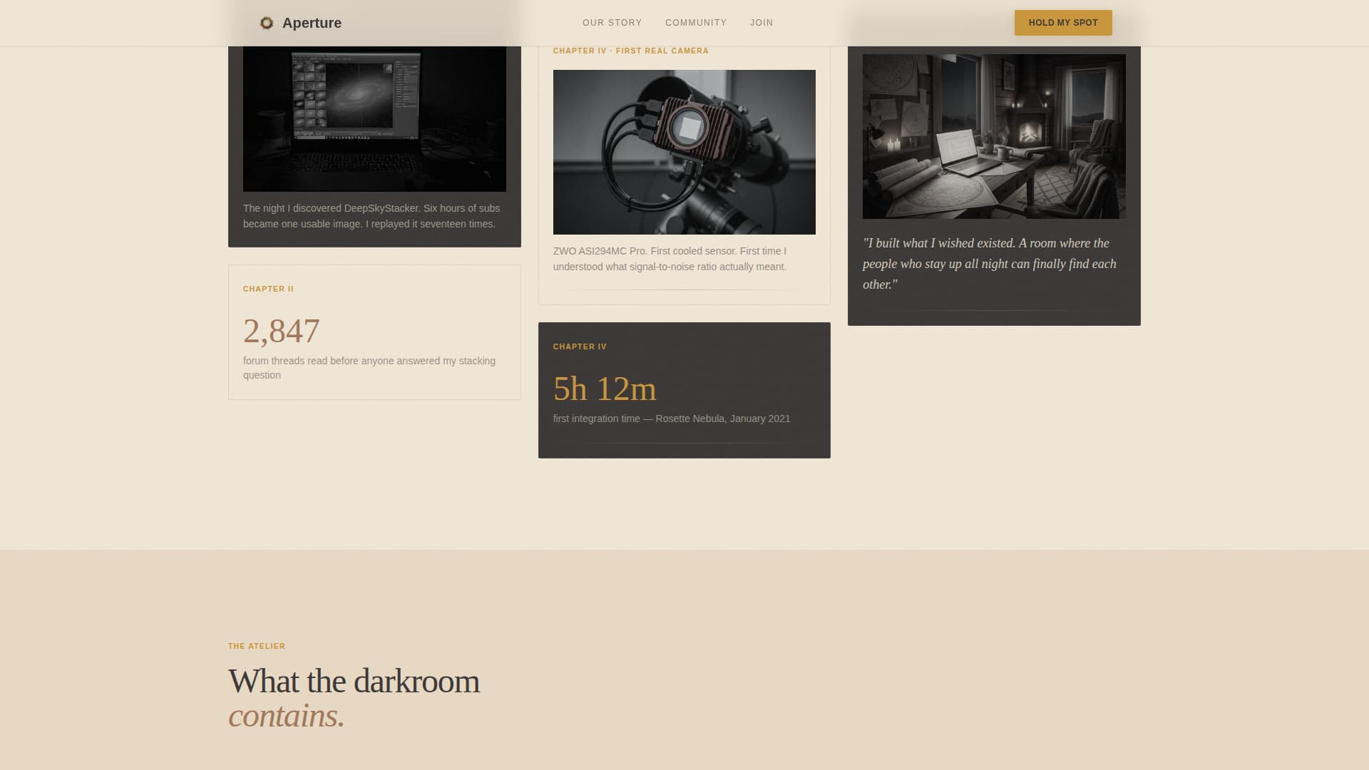 Aperture - Stunning Astrophotography Landing Page Template