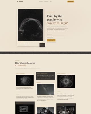 Aperture - Stunning Astrophotography Landing Page Template