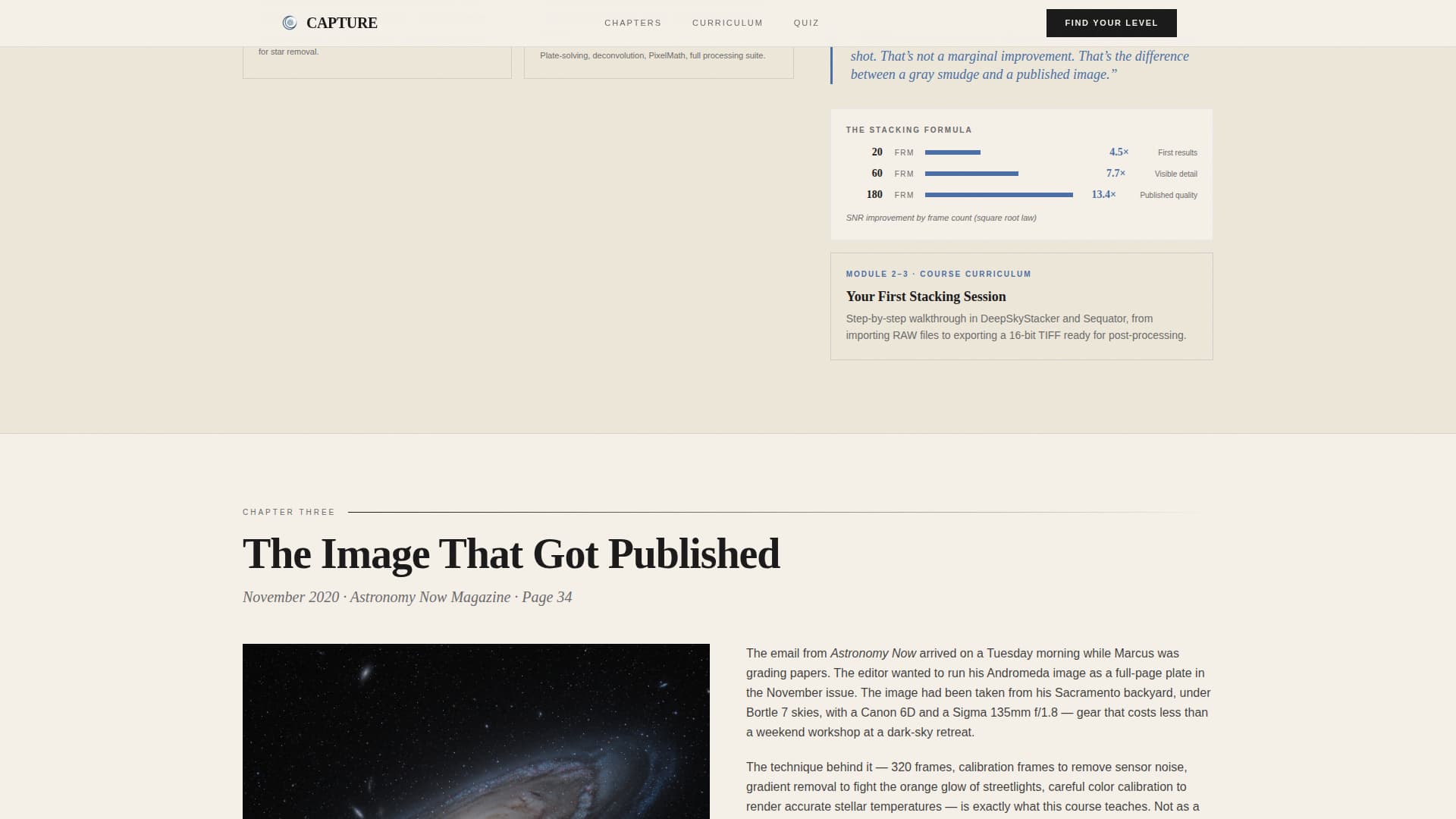 Capture - Editorial Astrophotography Landing Page Template
