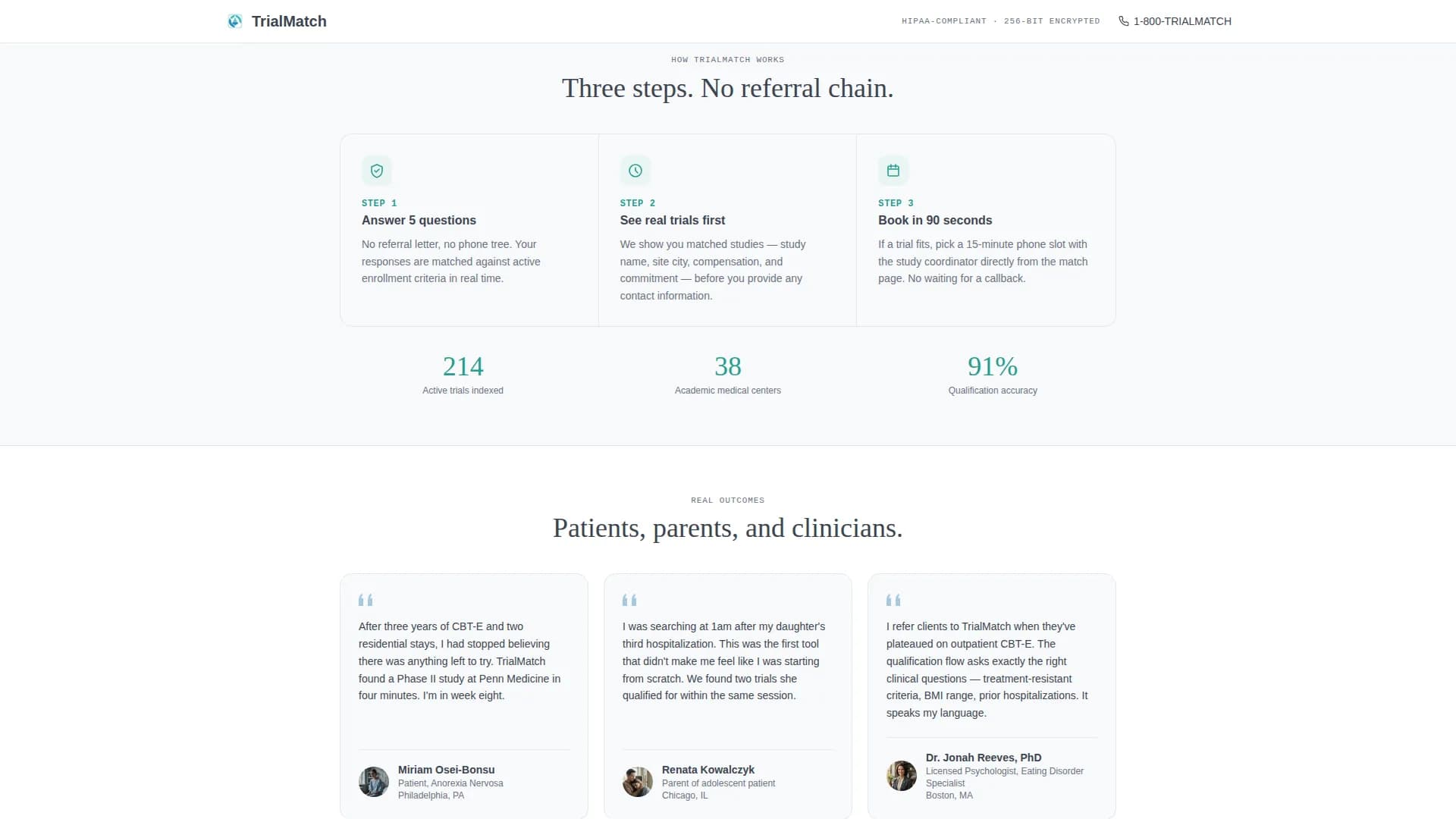 Recover - Clinical Trials Landing Page Template
