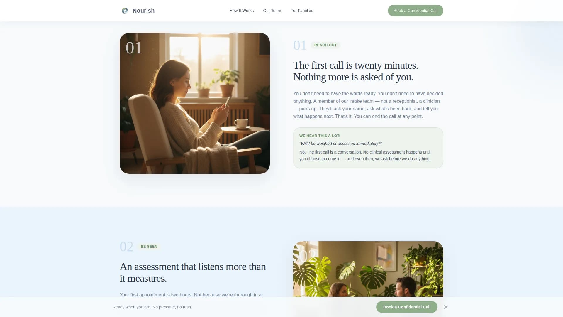 Nourish - Specialist Clinic Landing Page Template