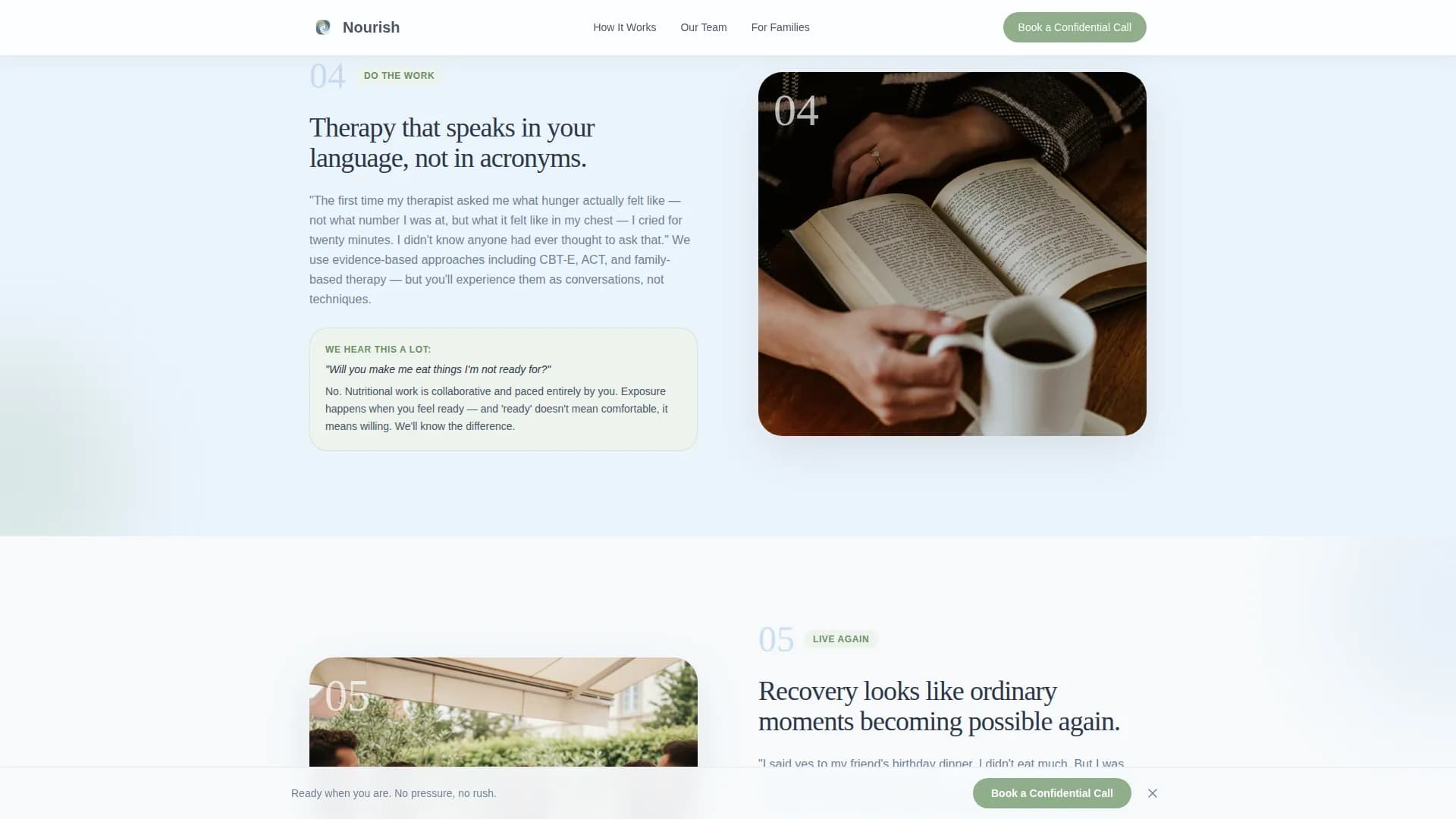 Nourish - Specialist Clinic Landing Page Template