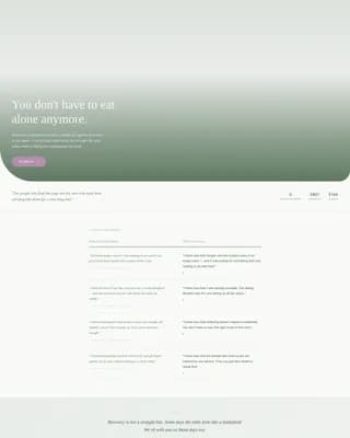 Nourish - Support Group Landing Page Template