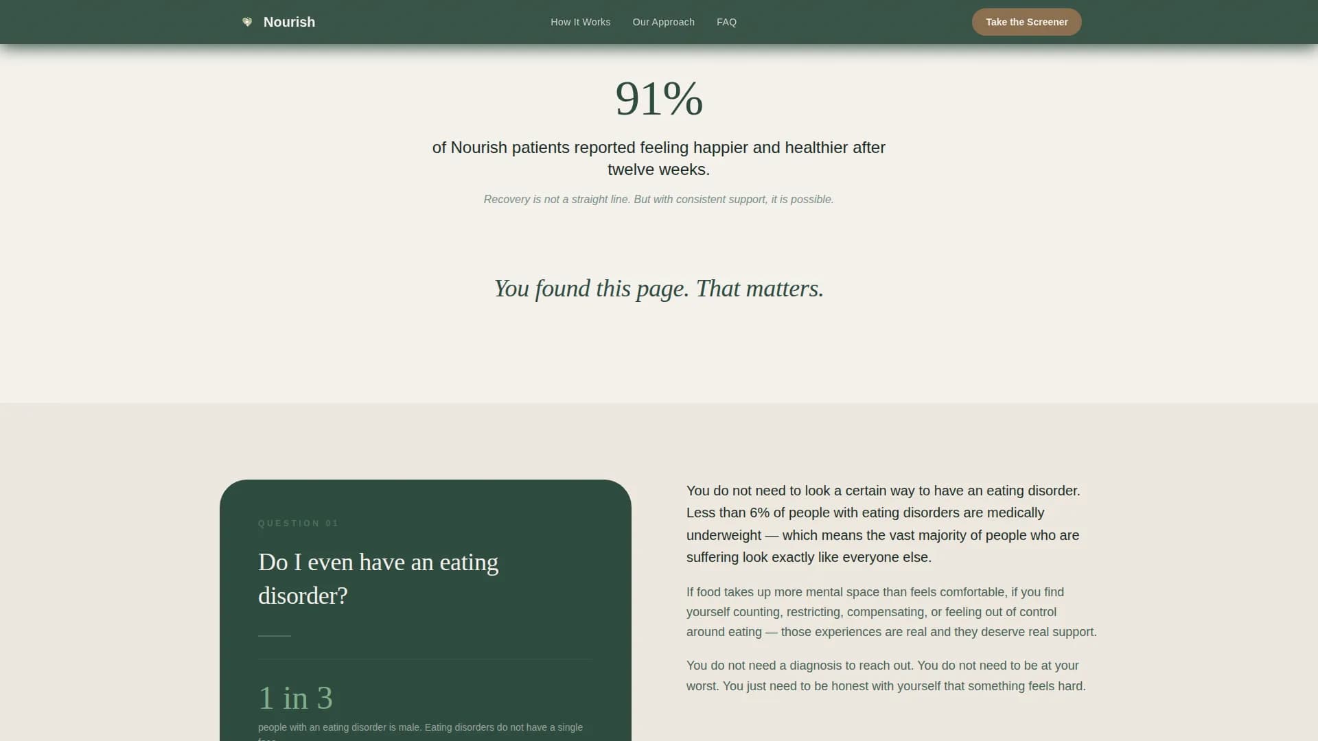 Nourish - Telehealth Services Landing Page Template