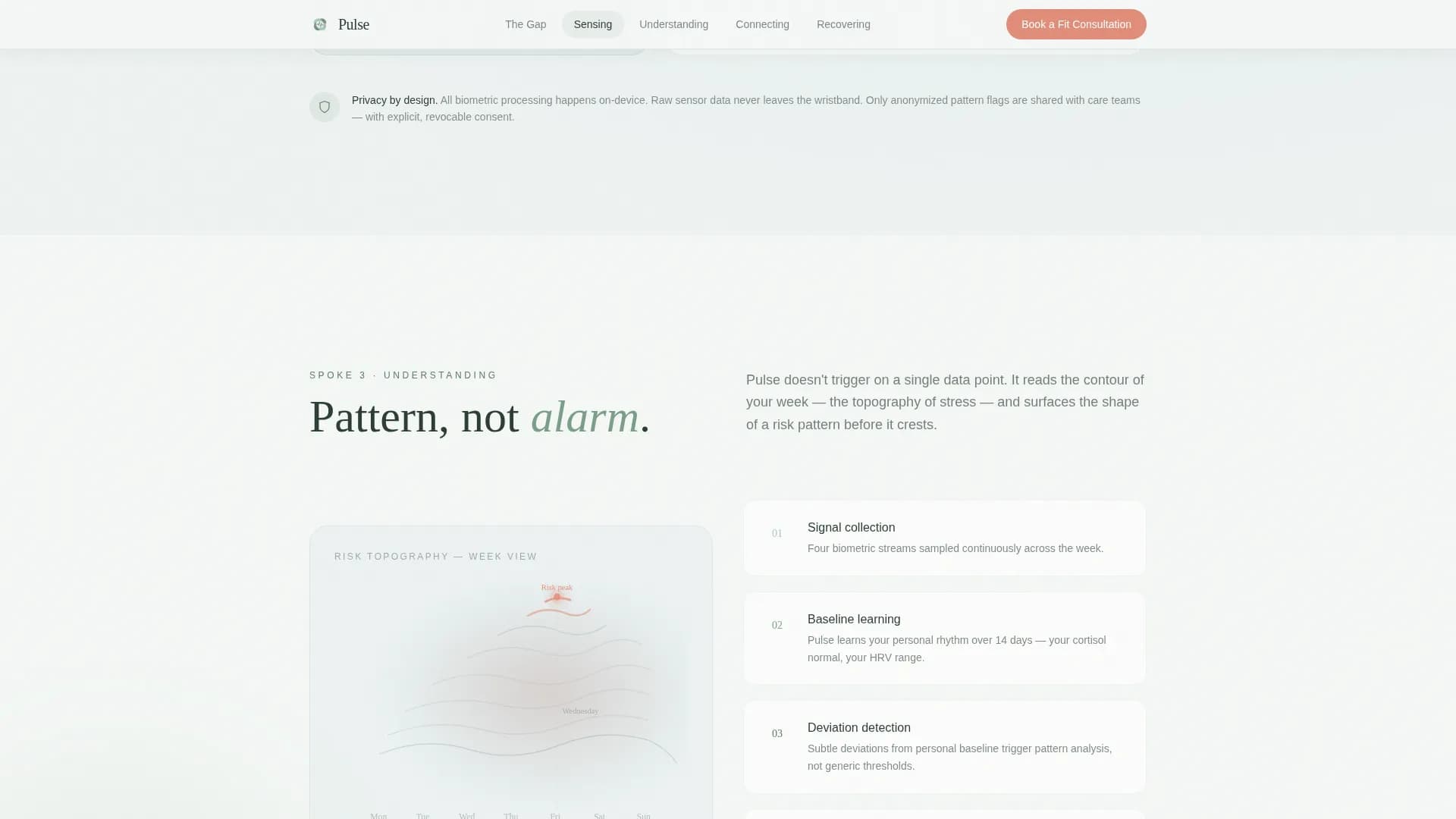 Pulse - Eating Disorder Monitor Landing Page Template