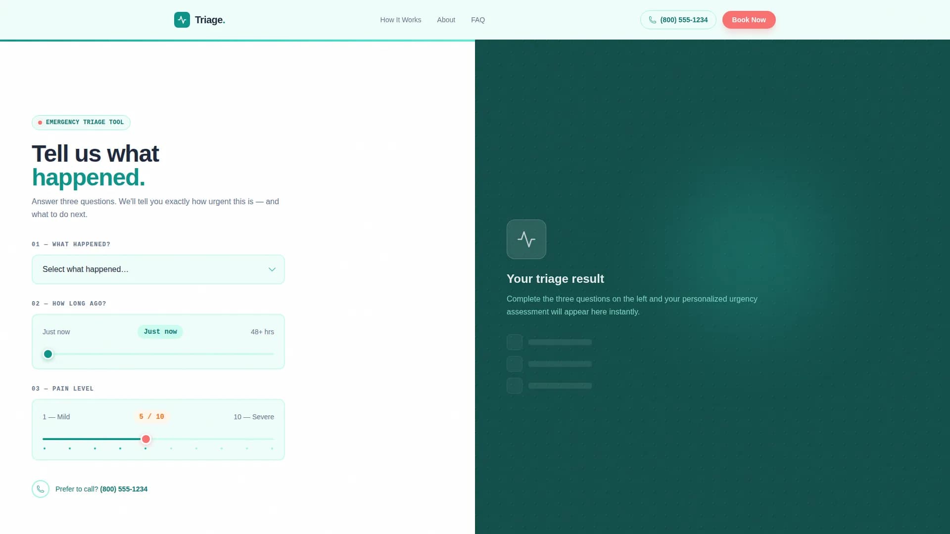 Emergency - Dental Clinic Landing Page Template