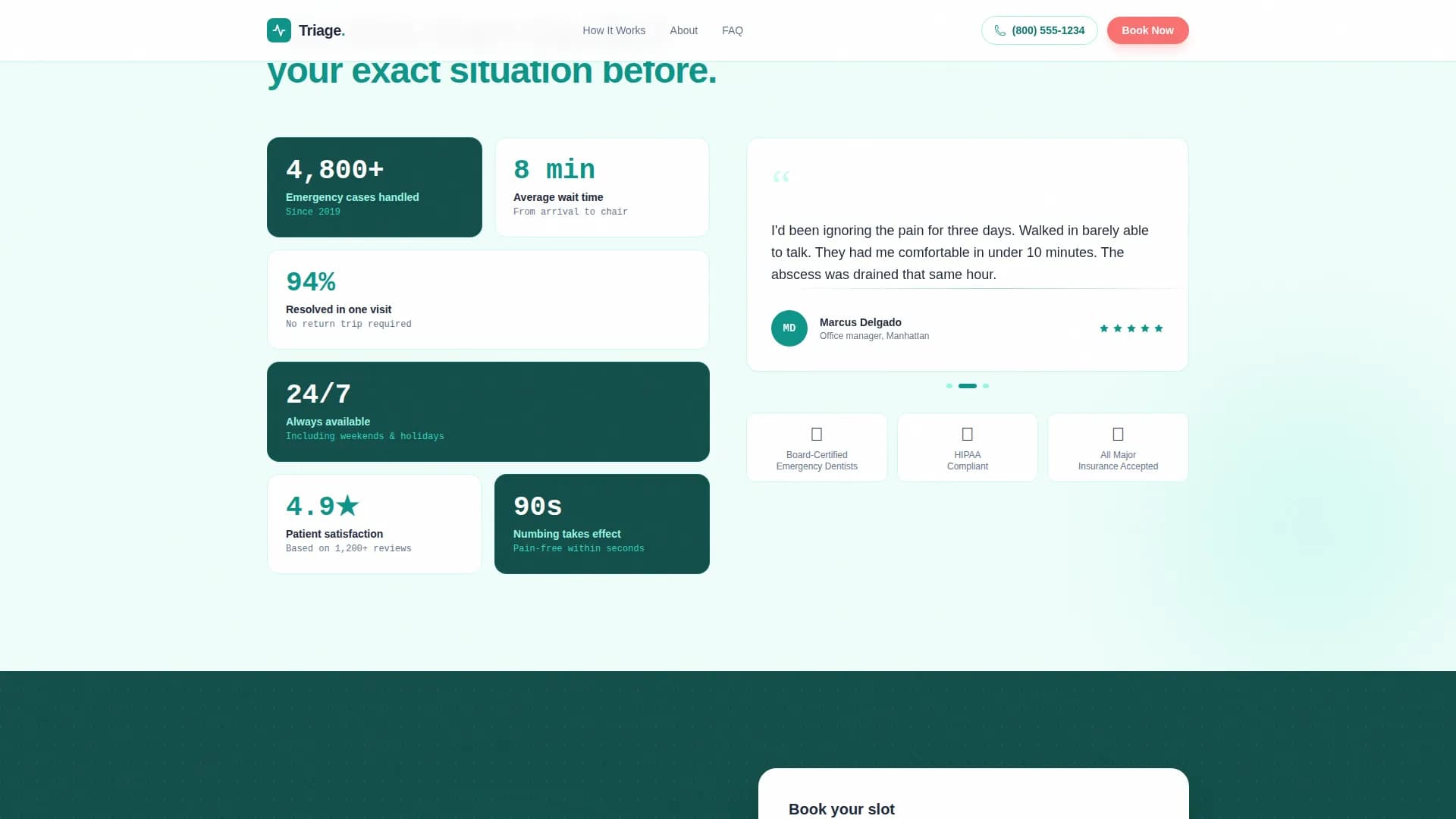Emergency - Dental Clinic Landing Page Template