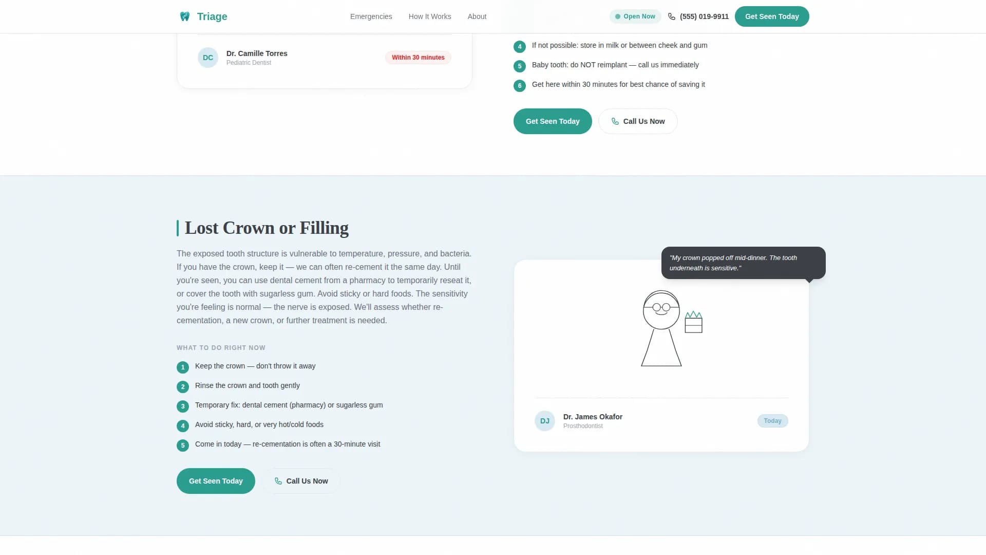 Emergency Dentist Advanced Booking Website Template
