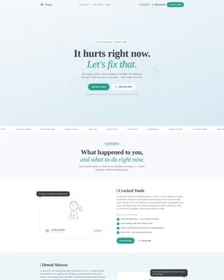 Emergency Dentist Advanced Booking Website Template