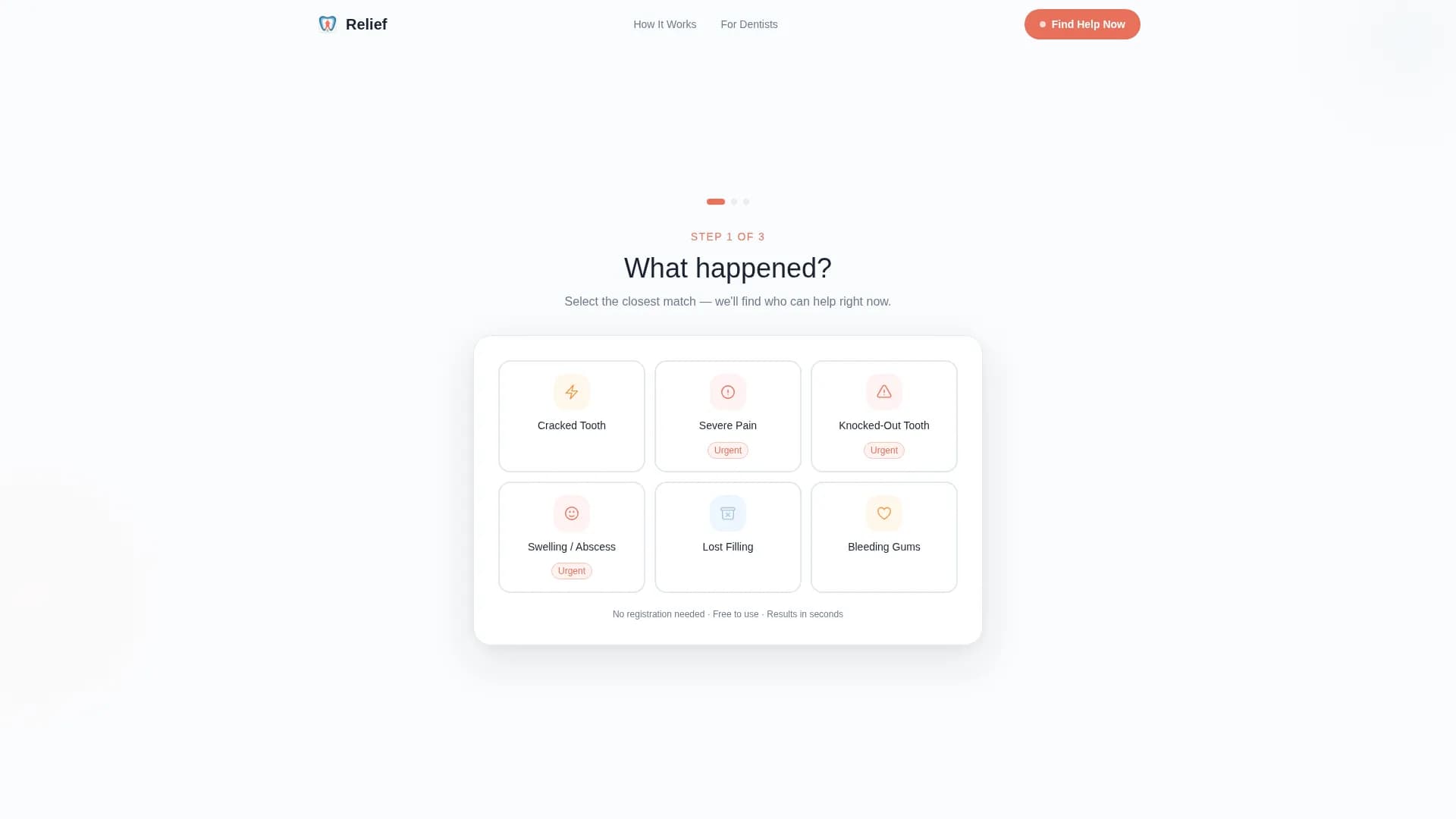 Emergency Dentist Complete Booking Website Template