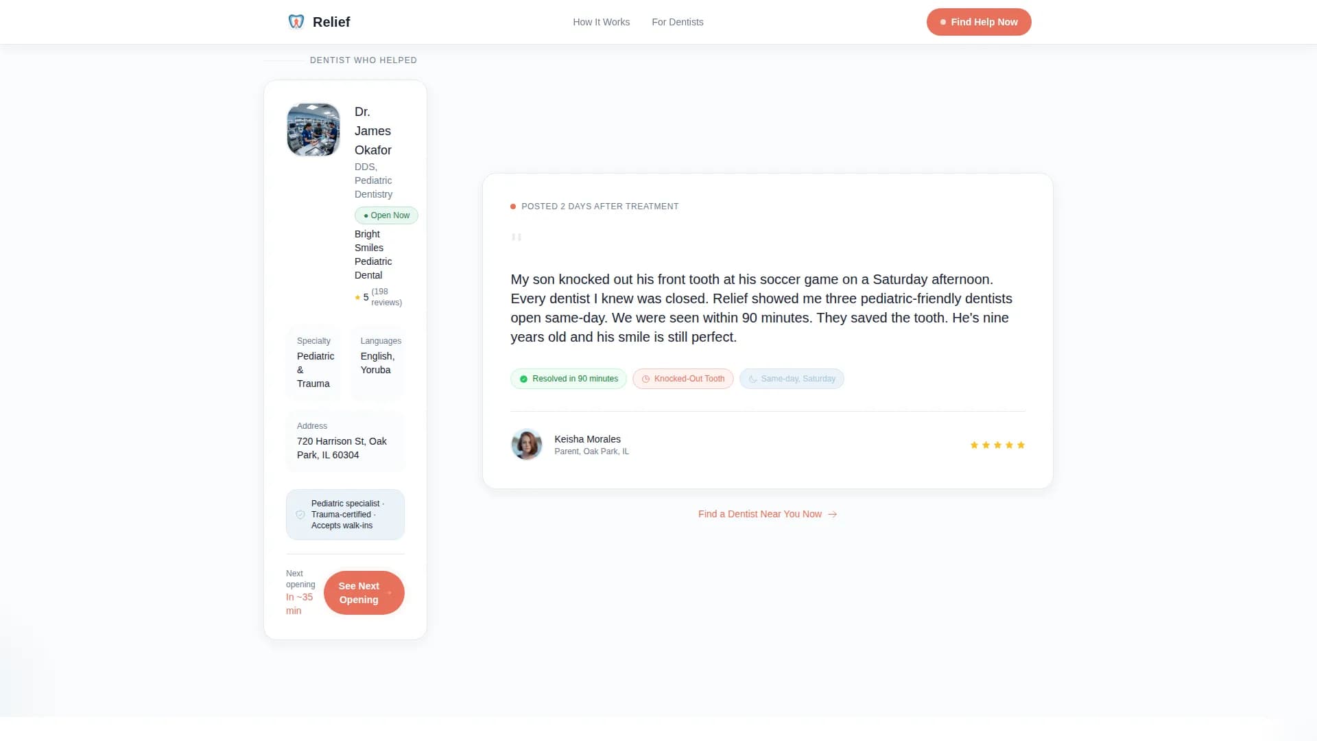 Emergency Dentist Complete Booking Website Template