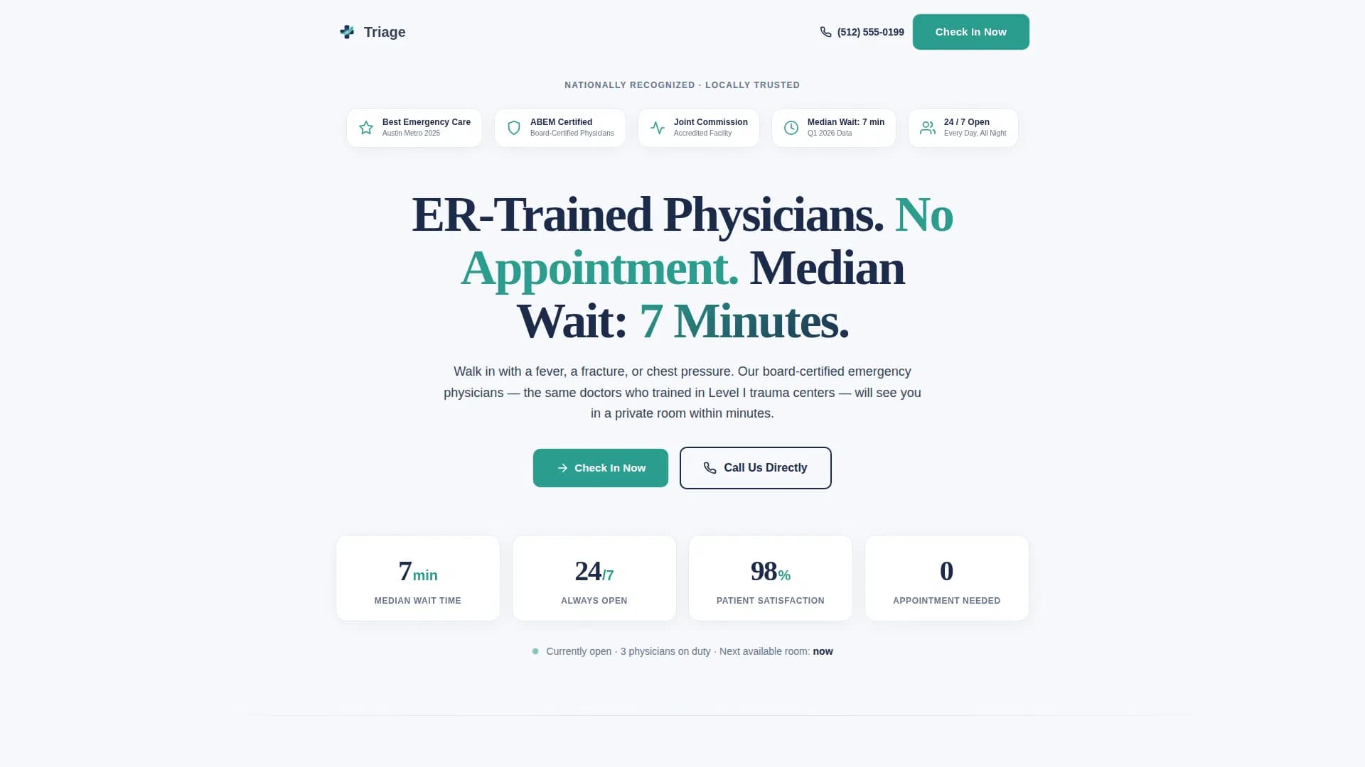 Emergency Medicine Professional Website Template
