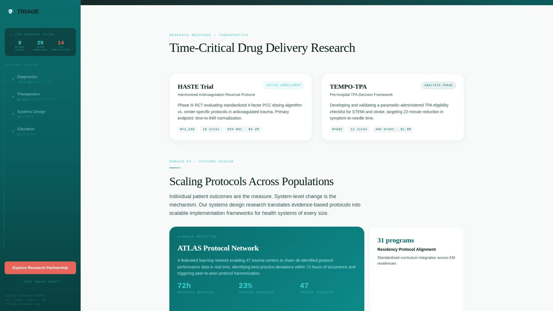 Emergency Medicine Directory Website Template