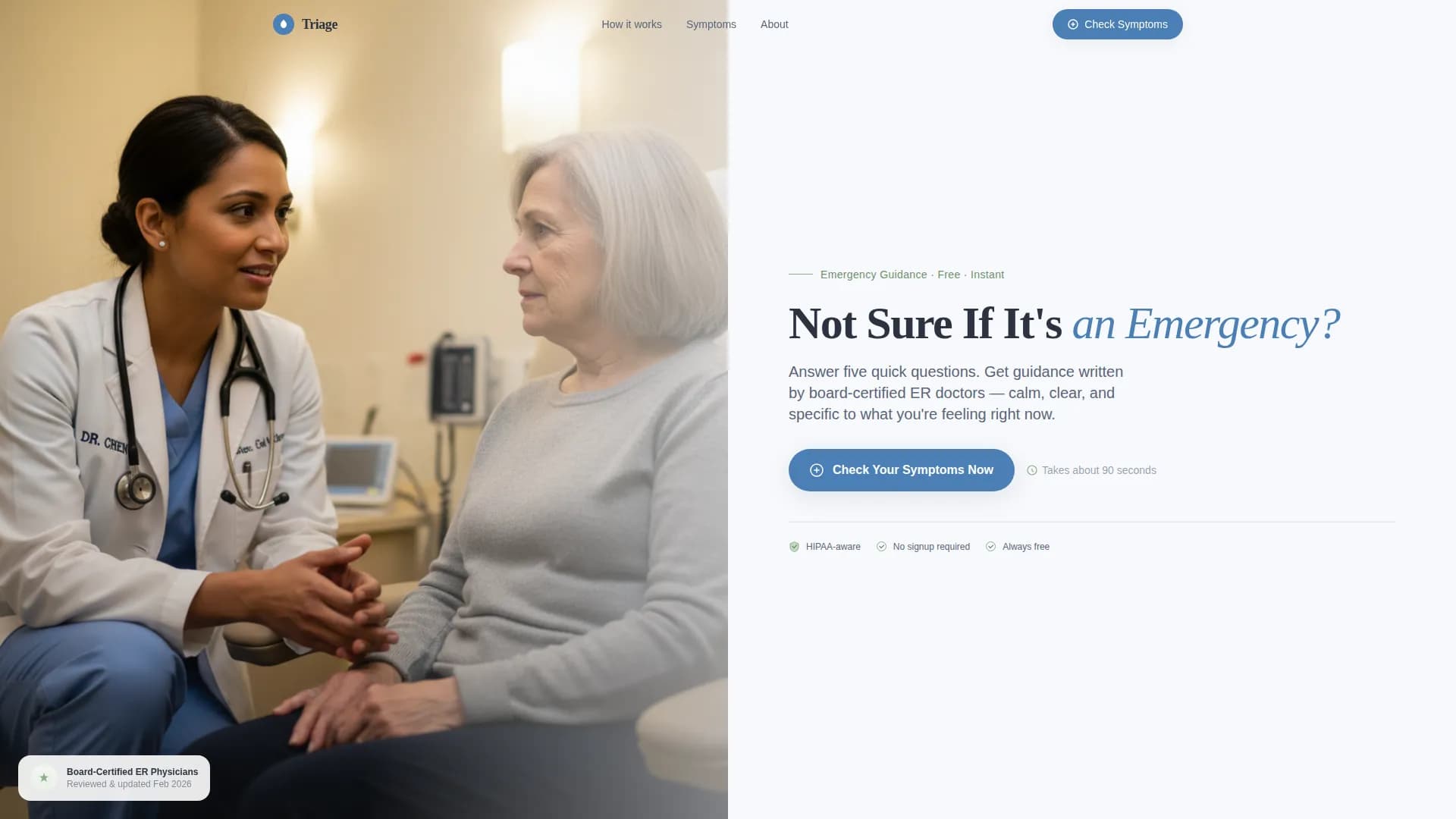 Emergency Physician Reviews Website Template
