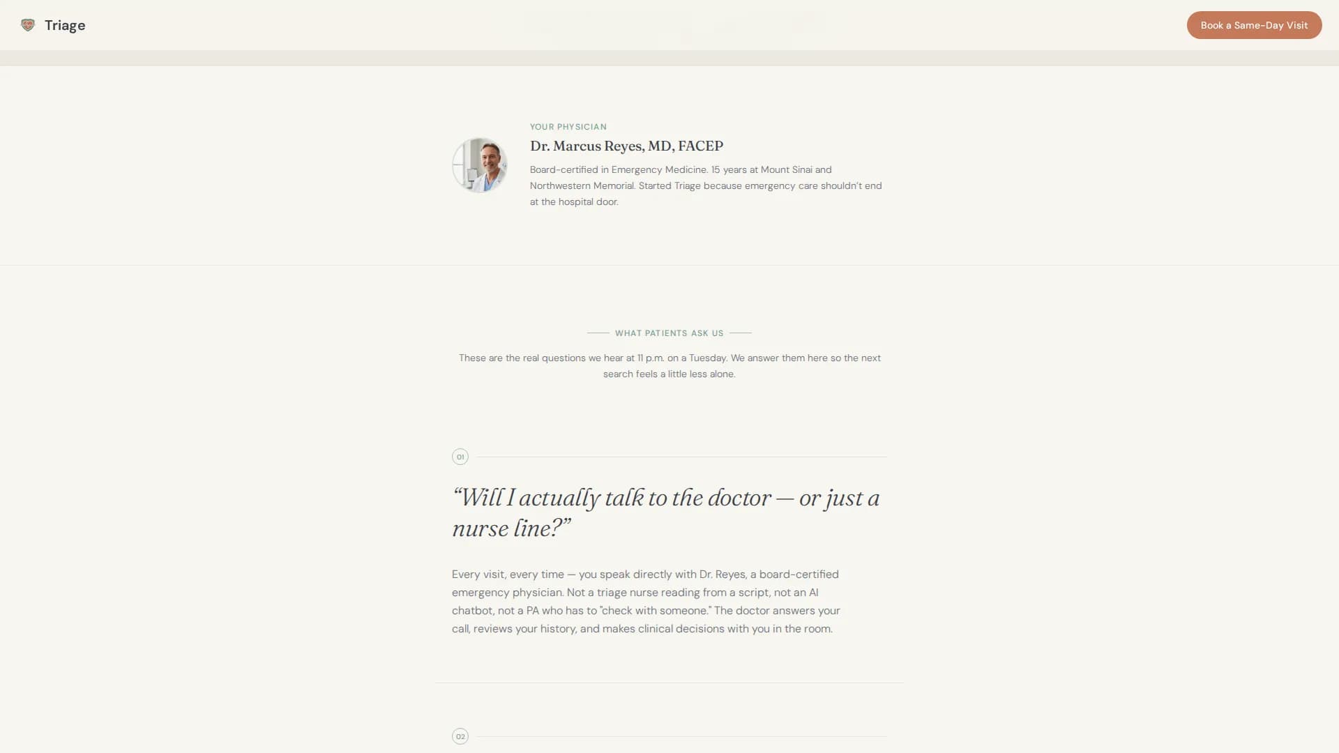 Emergency Physician Booking Website Template