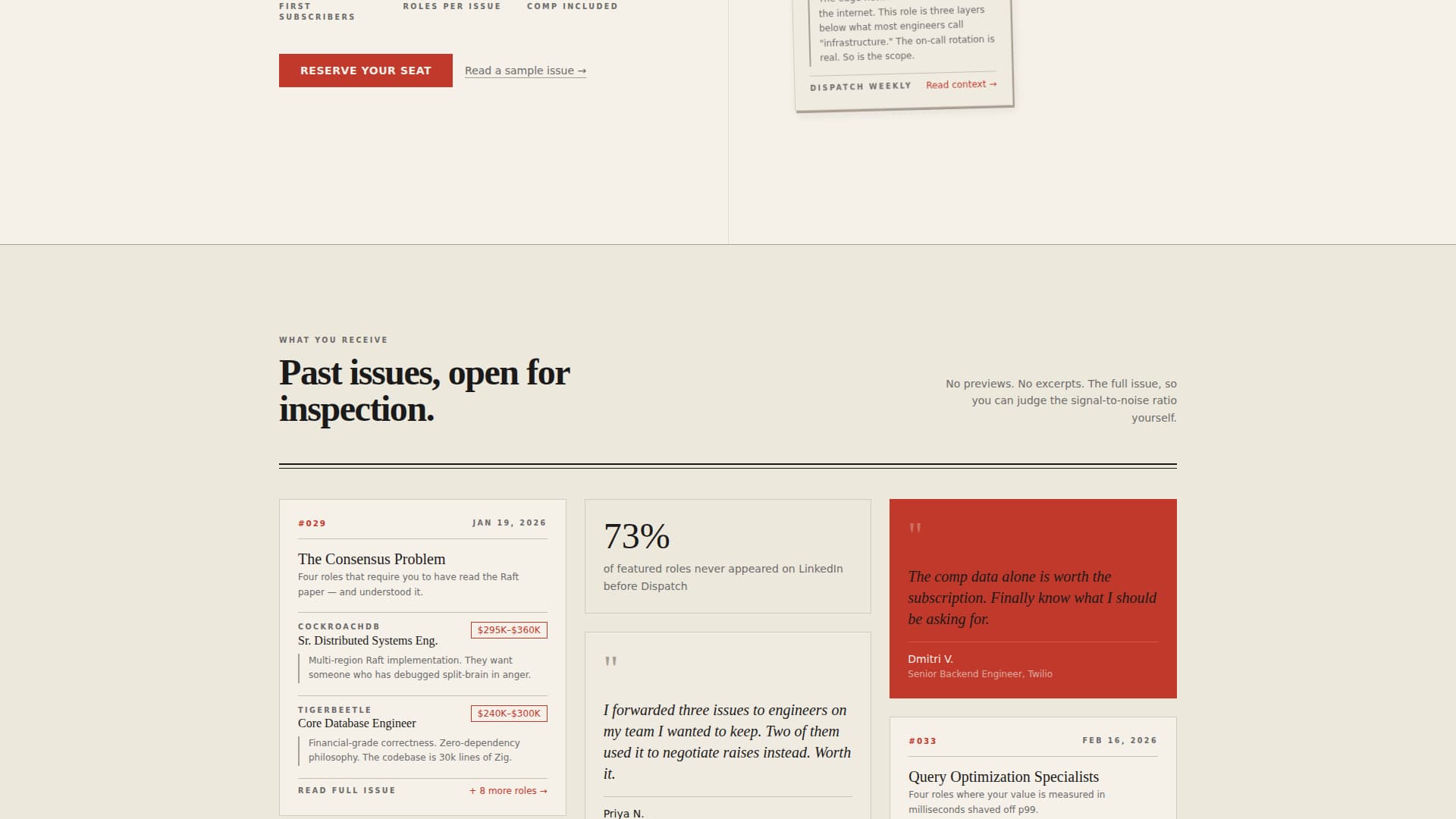 Backend Engineering Newsletter Booking Website Template