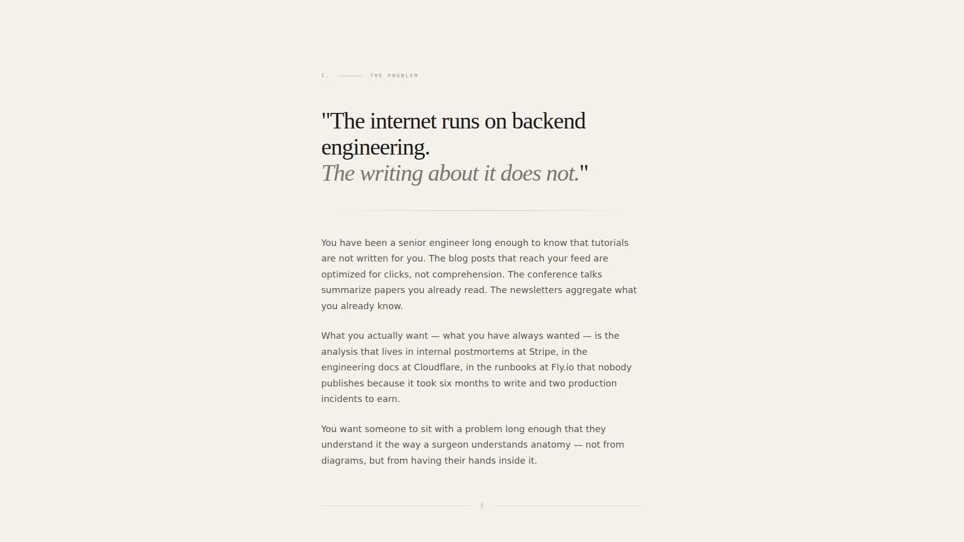 Backend Engineering Newsletter Pre-Launch Website Template