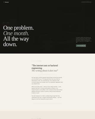 Backend Engineering Newsletter Pre-Launch Website Template
