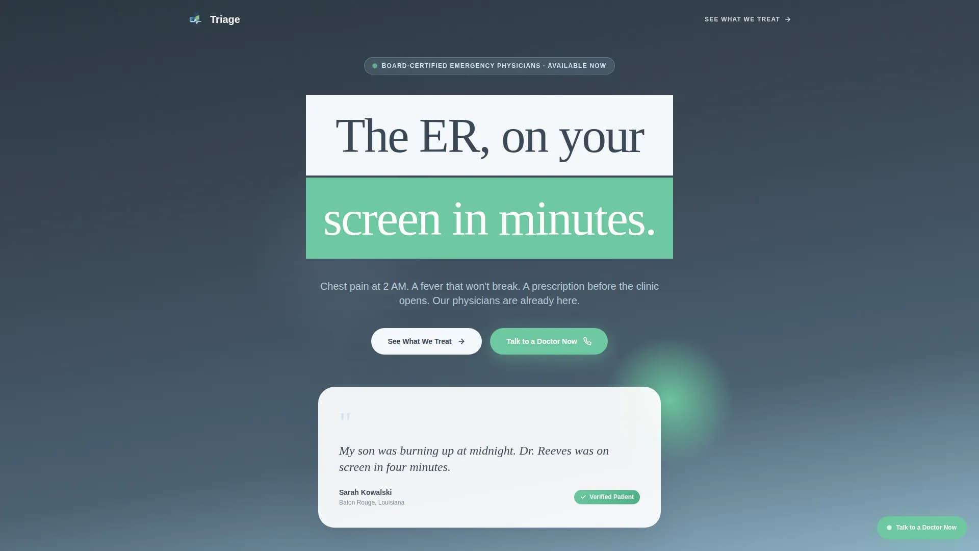 Emergency Physician Professional Website Template