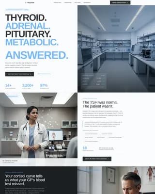 Endocrinology Practice Website Template for Undiagnosed Patients