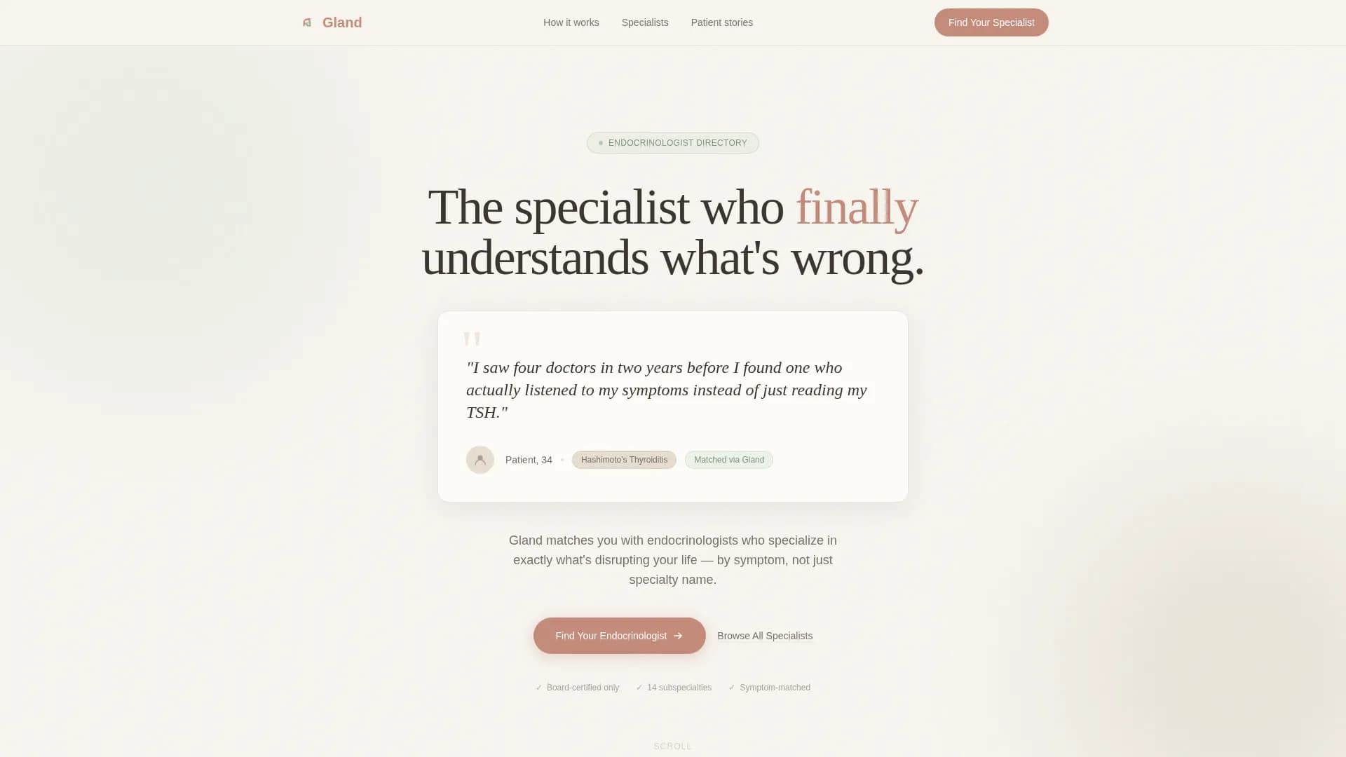 Endocrinologist Complete Booking Website Template