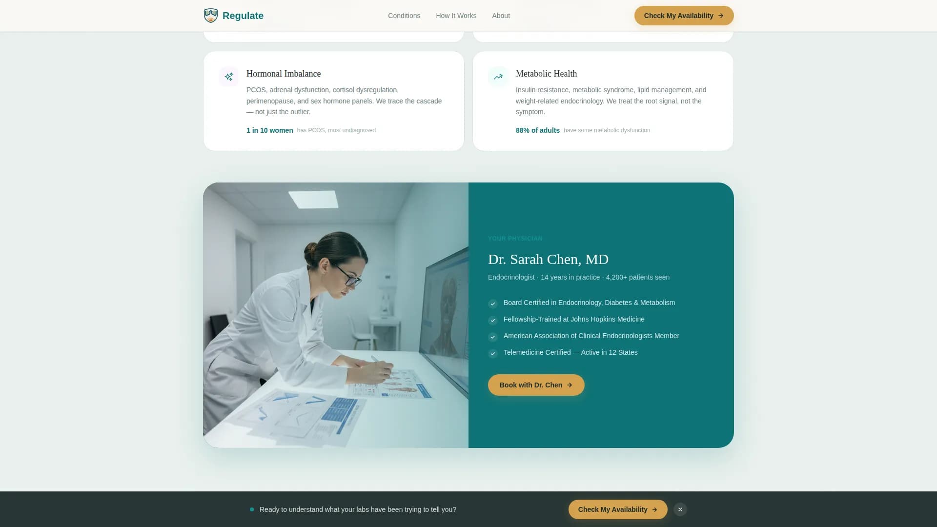 Endocrinologist Advanced Booking Website Template