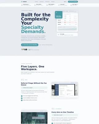 Gland - EMR Platform Landing Page Template