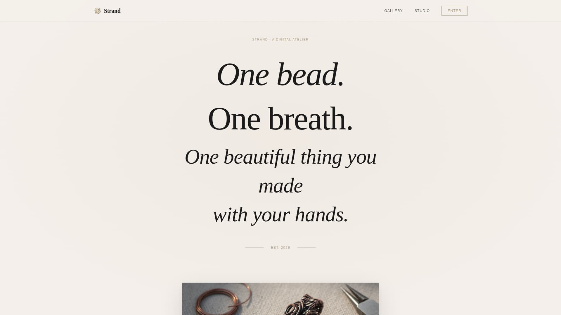 Strand - Elegant Jewelrymaking Landing Page Template