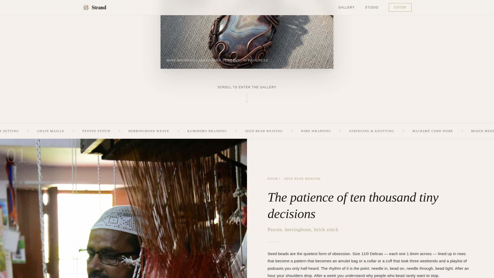 Strand - Elegant Jewelrymaking Landing Page Template