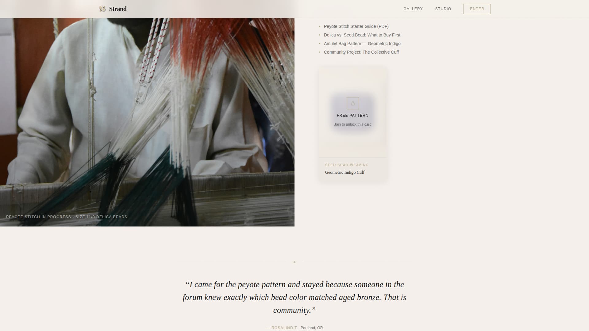 Strand - Elegant Jewelrymaking Landing Page Template