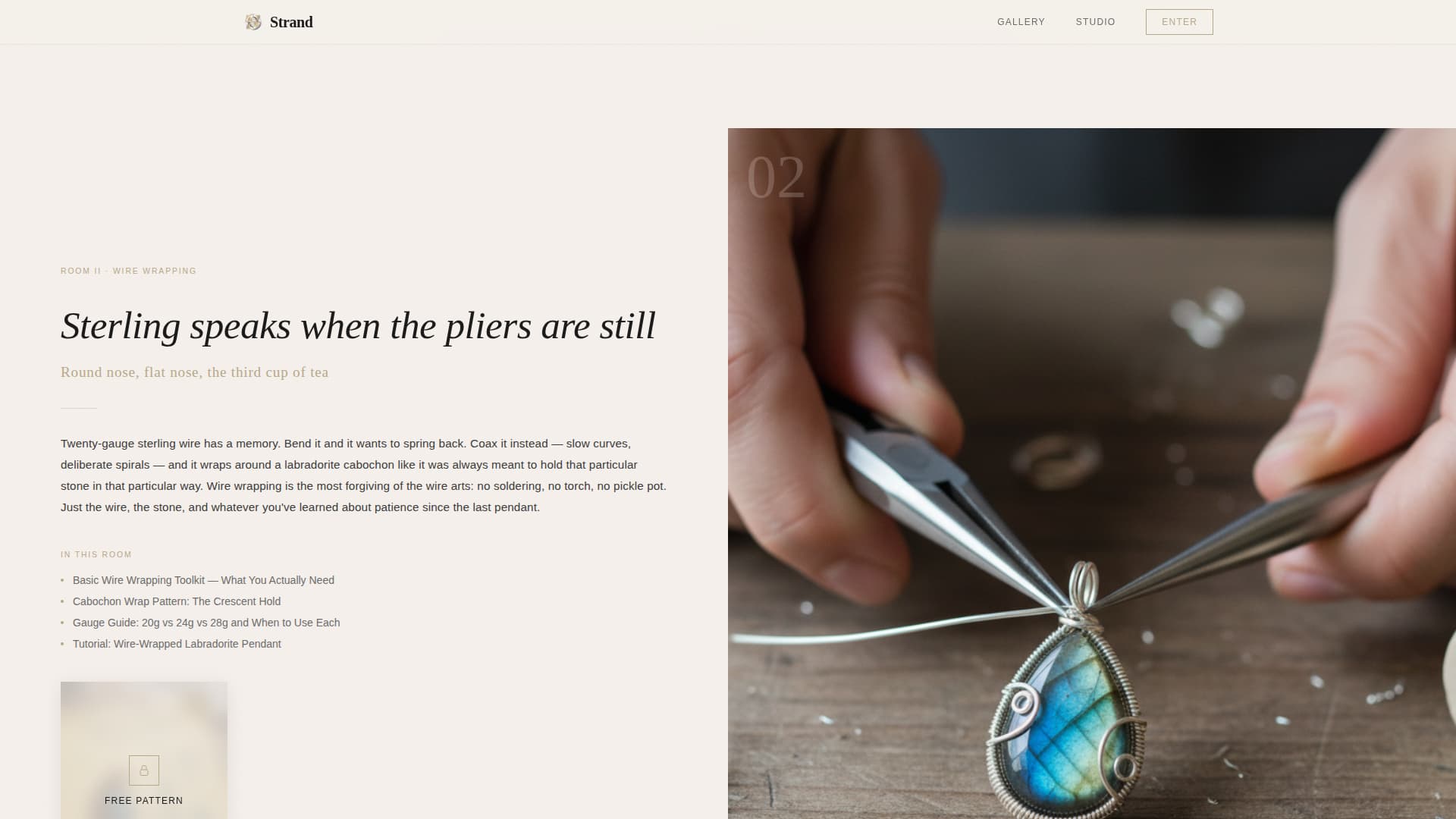 Strand - Elegant Jewelrymaking Landing Page Template