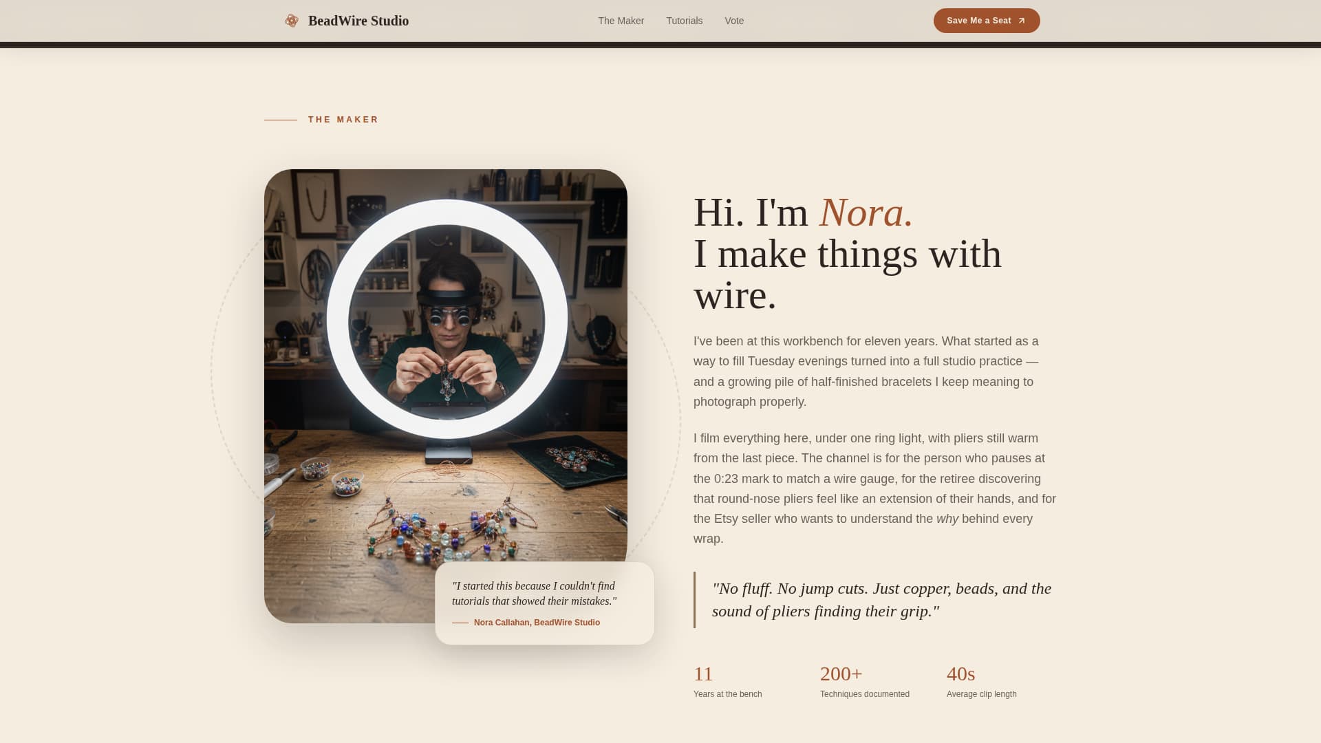 String - Artisan Jewelry Landing Page Template