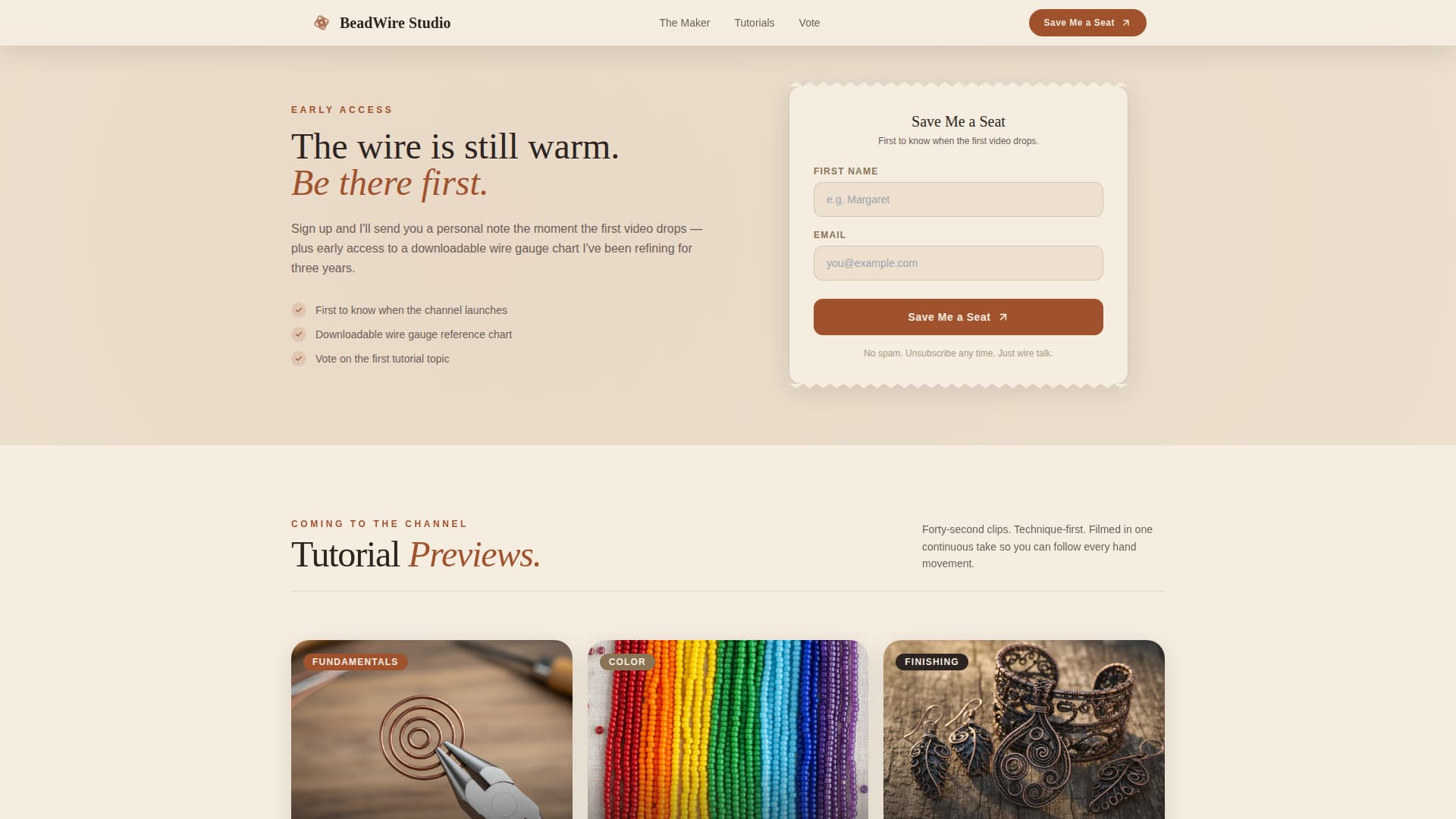 String - Artisan Jewelry Landing Page Template