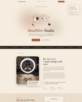String - Artisan Jewelry Landing Page Template