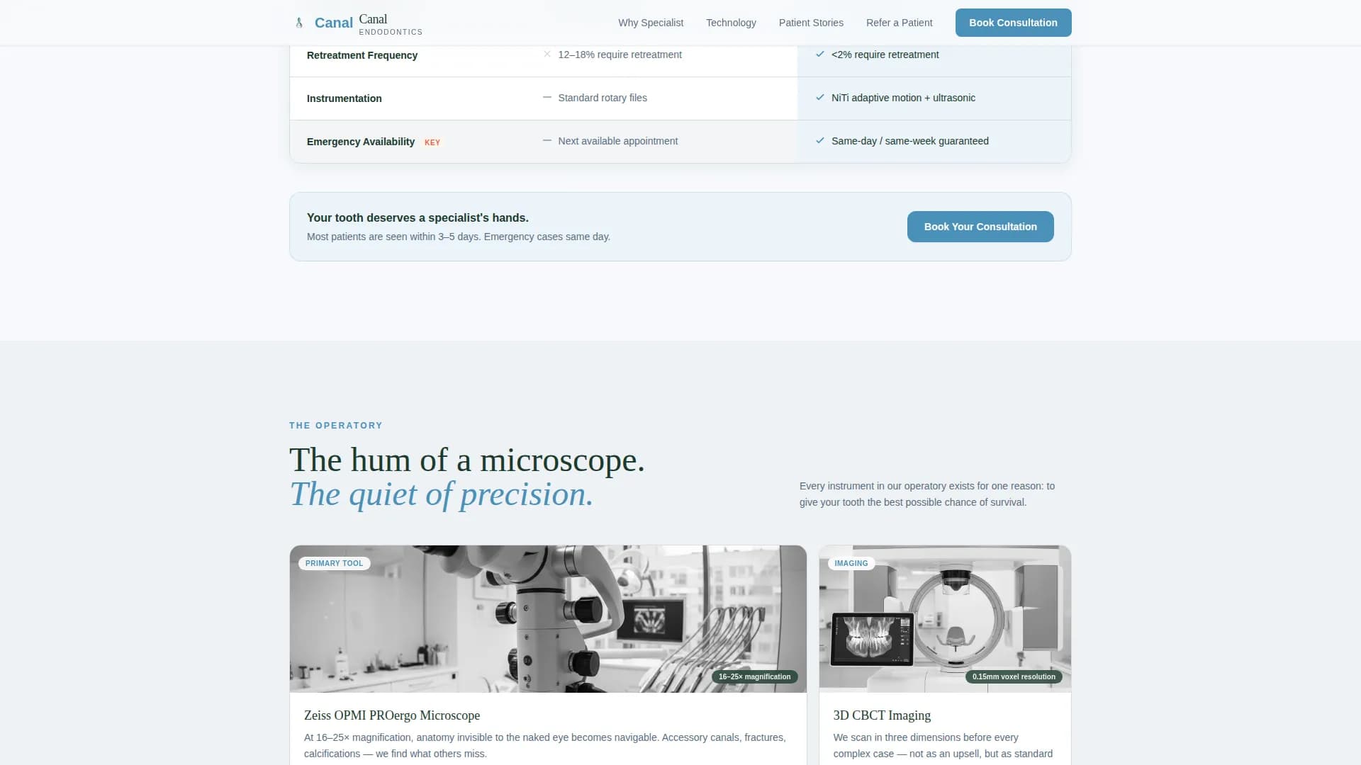 Dental Clinic Booking Website Template