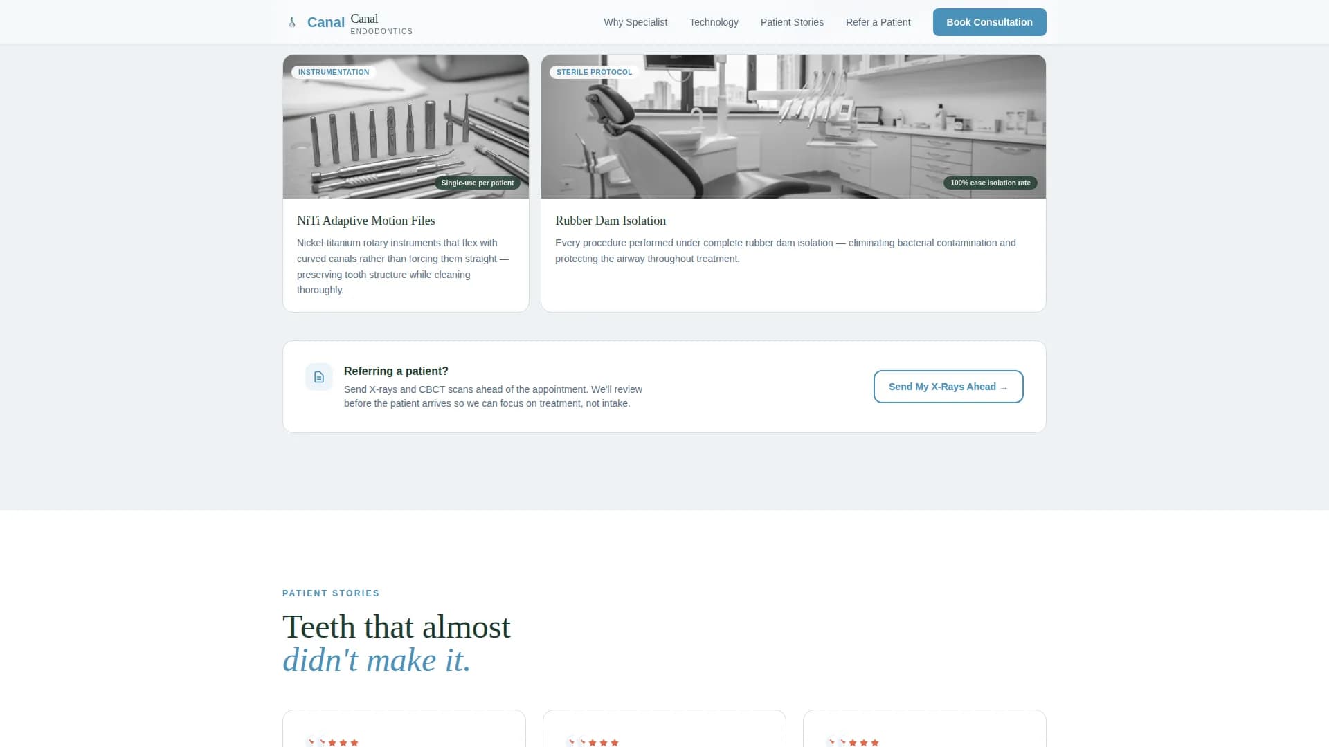 Dental Clinic Booking Website Template