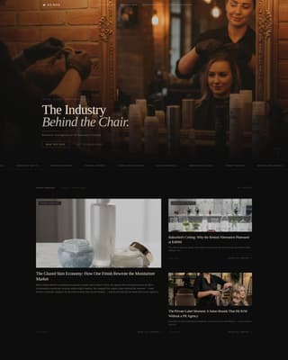 Beauty & Salon Blog & Media Specialist Blog Website Template
